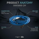 Maytronics 9995899-DIY 60 Ft. Blue Cable with Swivel for Tangle-Free Operation with Bluetooth & Wi-Fi Models