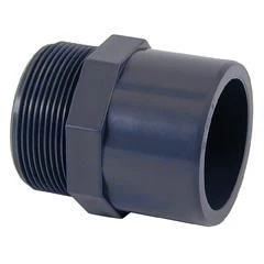 [02080] PVC Embout fileté PVC-U femelle à coller x male à visser Ø 32 - 25 x ¾˝