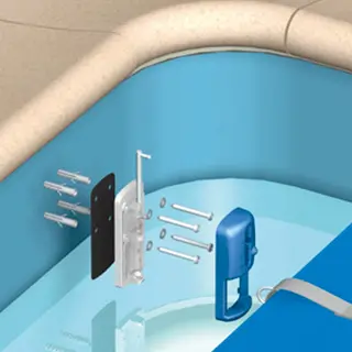 BWT Accroche de sécurité murale bleu clair