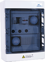 AELLO Coffret Filtration Projecteur LED 100w 1 à 2Cv Disjoncteur 6.3 à 10 ampères