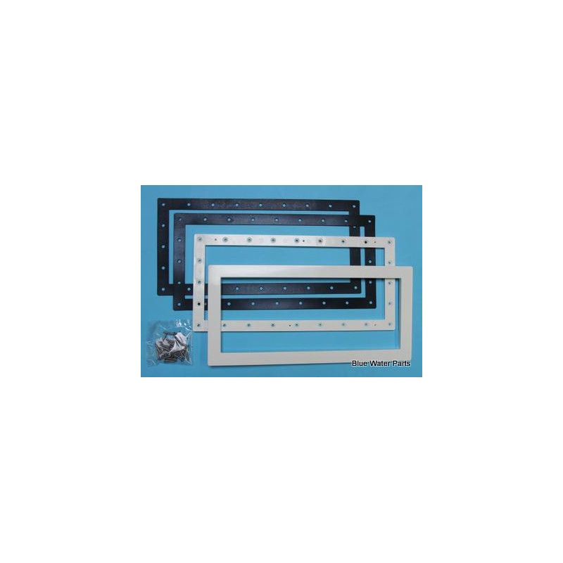 BWT Bride avec enjoliveur, joints et vis parker 5,5x25 mm de skimmer grande meurtrière - BLANC