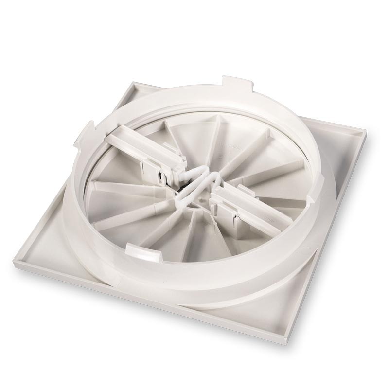 [4402010510] ASTRAL Couvercle rond + cadre carré SK Prestige - BLANC