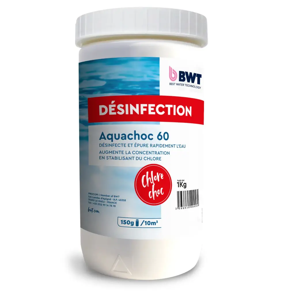 BWT CHLORE CHOC stabilisé granulés, Aquachoc 60 - 1 Kg