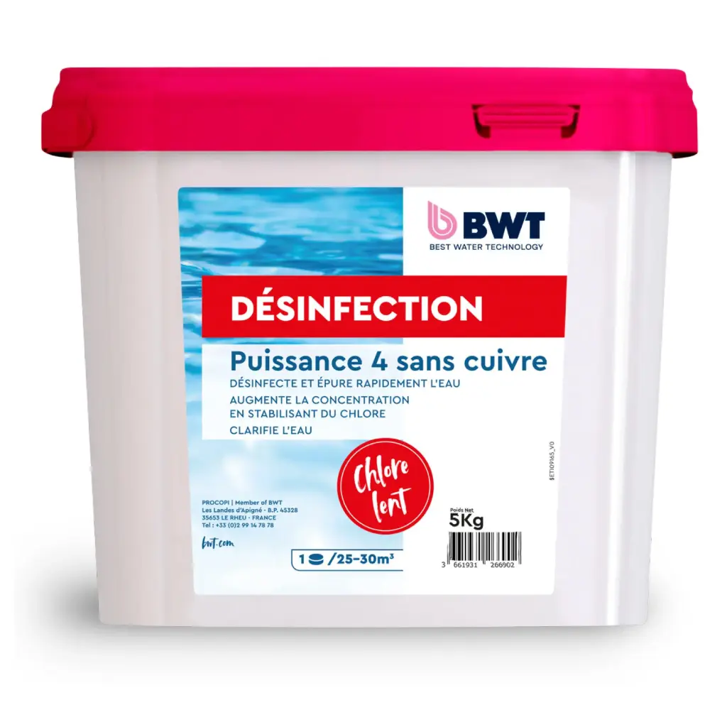 BWT Chlore 4 fonctions 200/250 gr Puissance 4 - 5 Kg