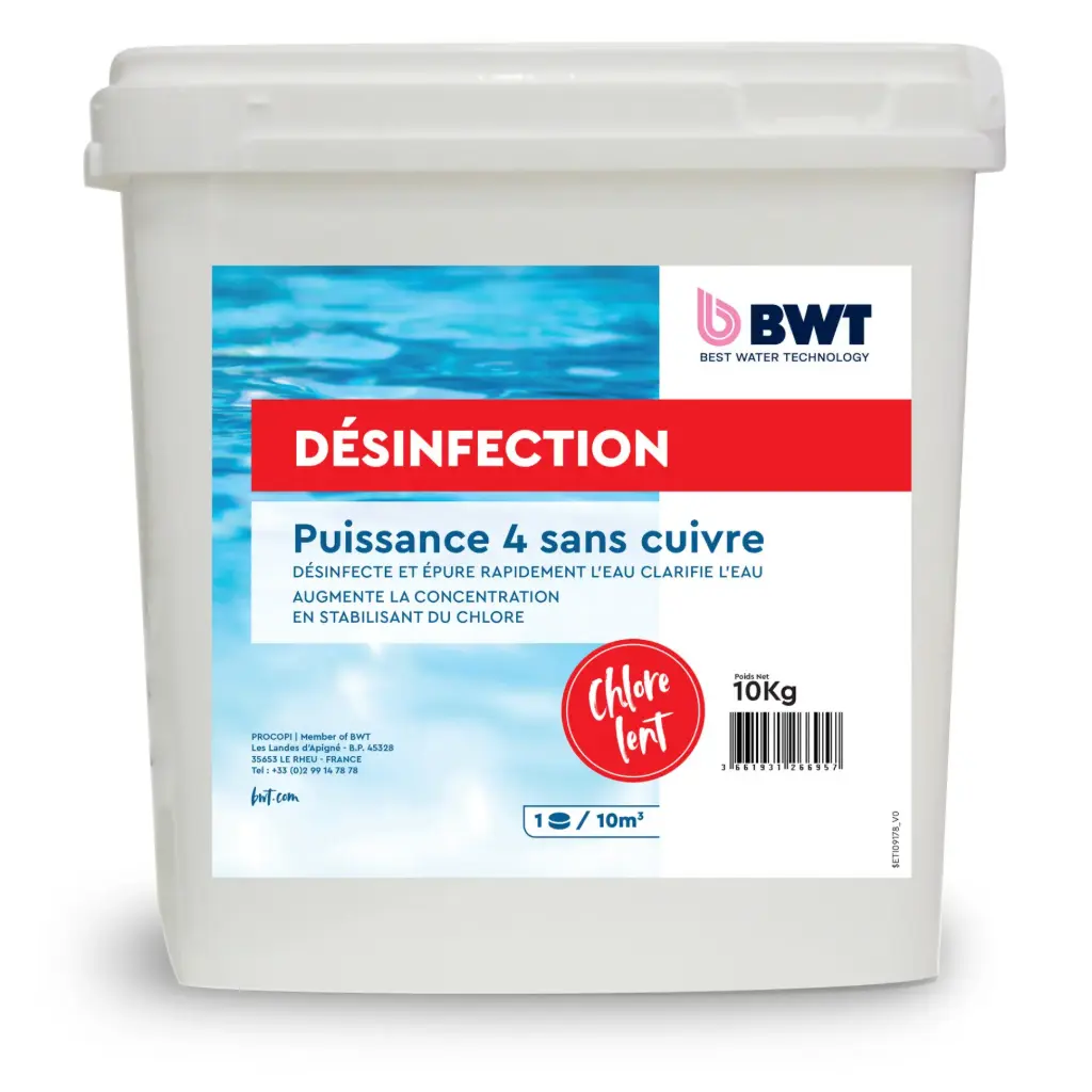 BWT Chlore 4 fonctions 200/250gr Puissance 4 - 10 Kg