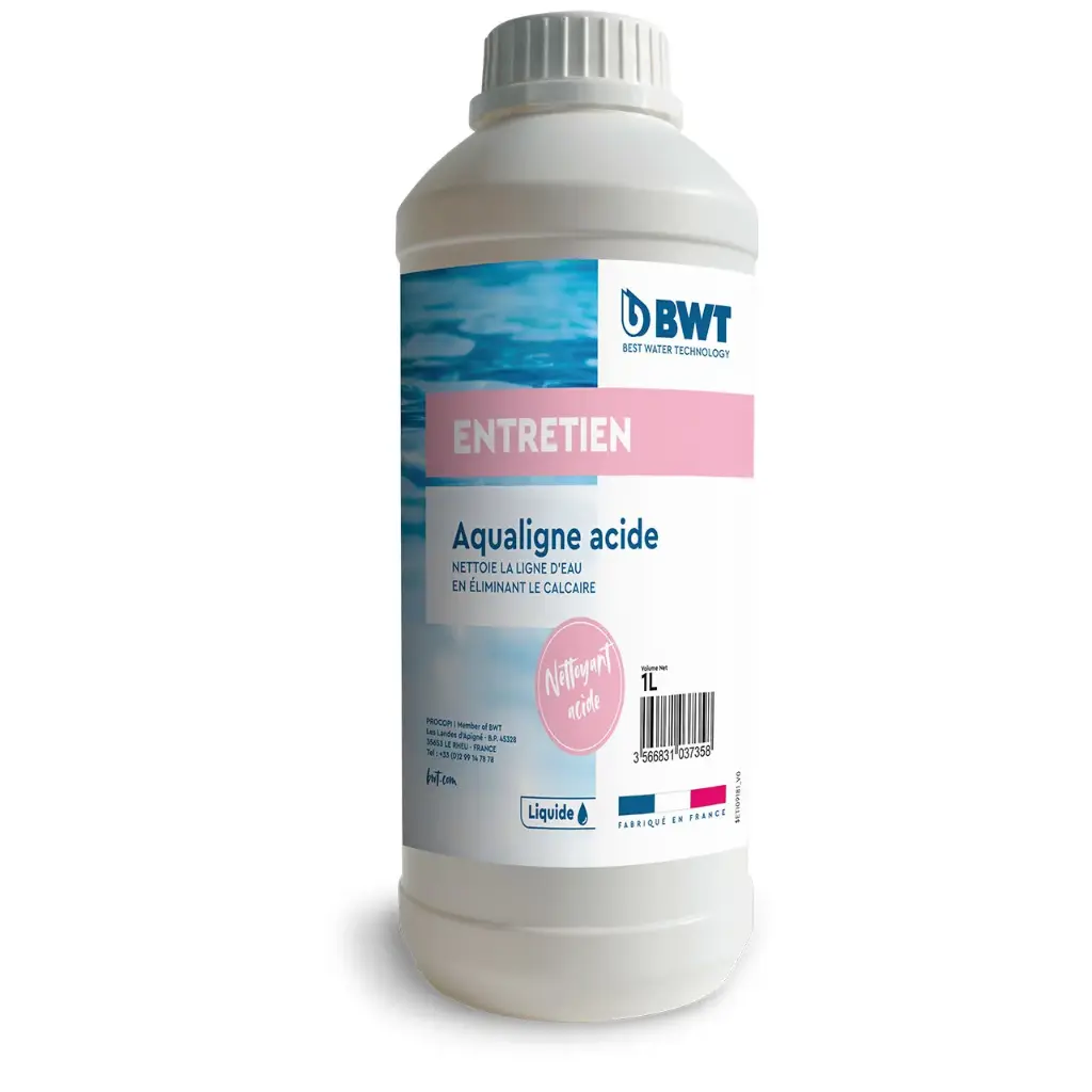 BWT Nettoyant ligne d'eau, Aqualigne Acide - 1 Litre