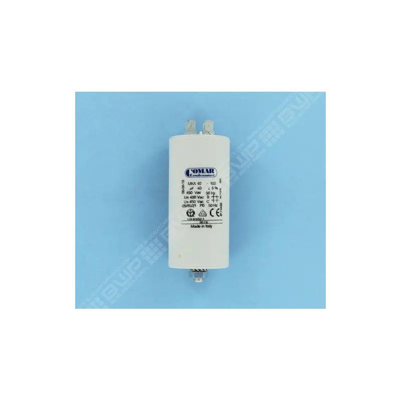 COMAR Condensateur MKA 40µF 450V 45x94 avec vis M8 et cosse double