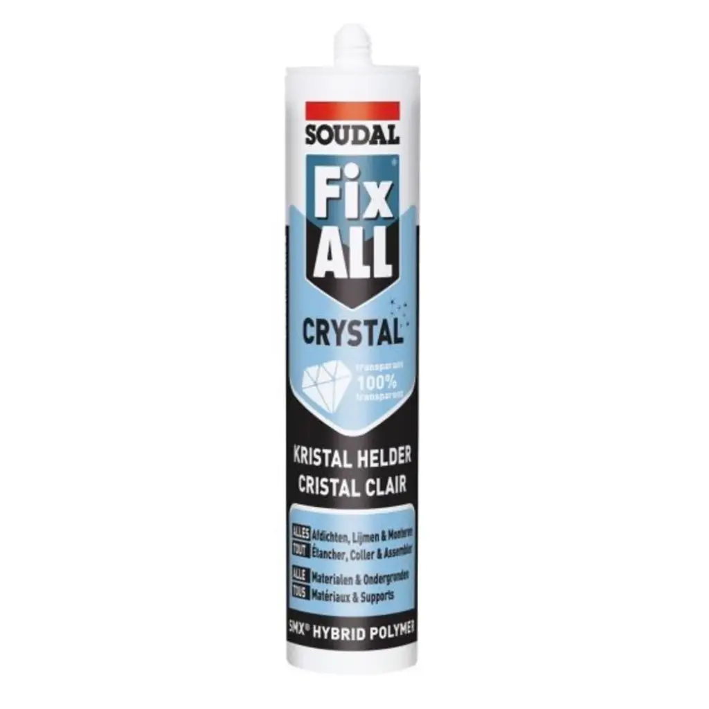 SOUDAL Mastic-colle polymère hybride FIX ALL CRYSTAL cartouche 290 ml