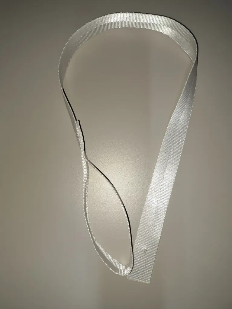 Sangle de fixation pour lames au tube pour volet roulant WOOD - longueur 50 cm - largeur 2,5 cm - Blanche