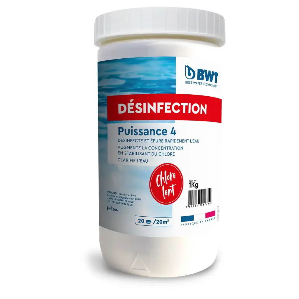 [8842101] BWT Chlore 4 fonctions pastilles 20gr Puissance 4- 1Kg