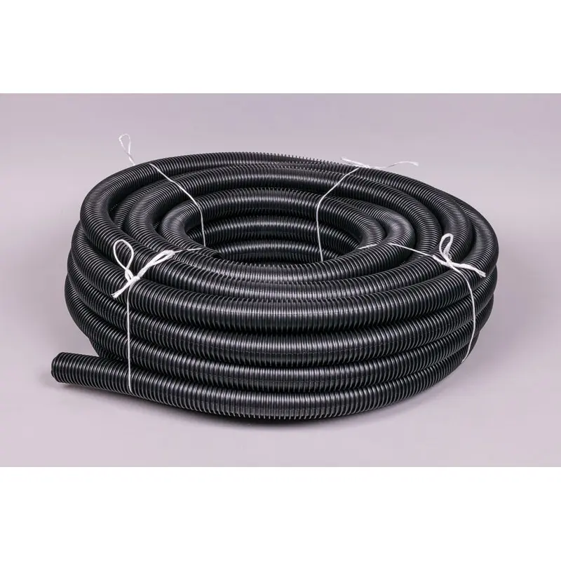 LAGHETTO Tuyau cannelé noir 25m