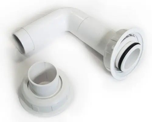 PENTAIR Liaisons de vanne blanches sup. et inf. à coller Ø48,4 avec joints et écrous 1"1/2