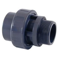 [09033] PVC Raccord union 3 pièces PVC-U à coller x filetage mâle Ø 50 x 2''