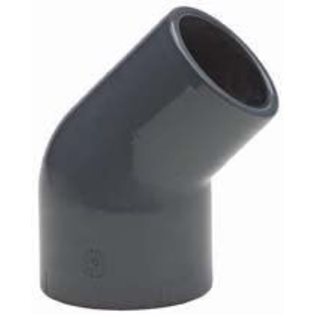 [02241] PVC Coude PVC-U 45º PVC-U réduit Ø 50 x Ø 50 - Ø 40 à coller