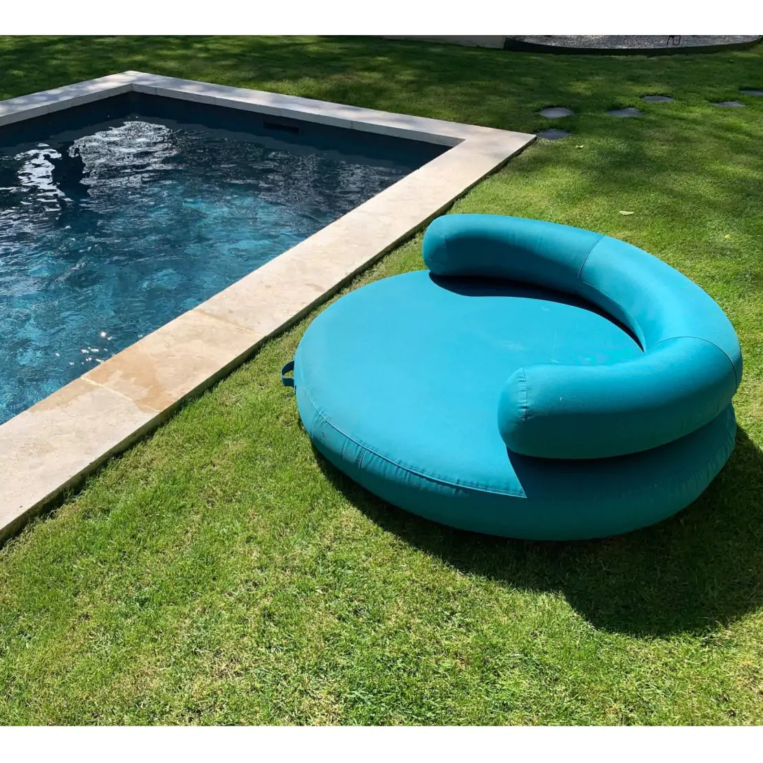 [108012B] Coussin gonflable ISLAND PLUS Bleu