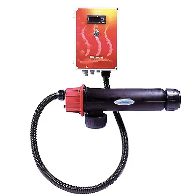 [VESUVIOTITANE3KW] AQUALUX Chauffage électrique Vesuvio, Titane 3 kW, 20 m³, Monophasé/Triphasé