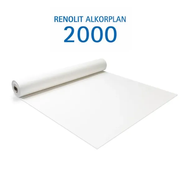 ALKORPLAN 2000 Pvc armé 150/100ème couleur BLANC rouleau de 51,25 m2 (25m x 2,05m)