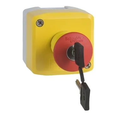 [XALK184] TELEMECANIQUE XAL K184 coupure d'urgence rouge Ø40 déverrouillage à clé Schneider Electric France