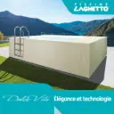 LAGHETTO Kit piscine DOLCEVITA DIVA 3x5 Cartouche 11m3/h BLANC/BLANC LAGHETTO