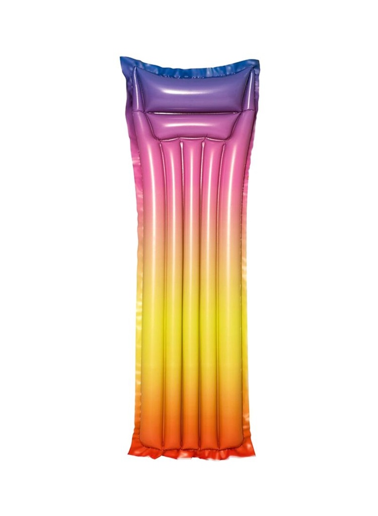 [44041] BESTWAY Matelas gonflable arc-en-ciel multicolore pour piscine, 183 x 69 cm