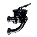 ASTRAL Vanne side multivoies Classic Plus noire 2" avec liaisons entraxe 230 mm