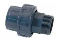 [PV51450] PVC Raccord unions 3 pièces à coller/ Mâle à visser Ø 50 x 1½"
