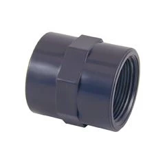 [01903] PVC Manchon PVC-U double filetage femelle taraudé 1"1/2